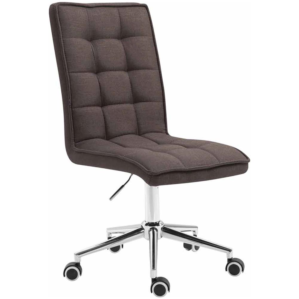 Sgabello da Lavoro Peking V2 in Tessuto | Sgabello Ufficio Imbottito | Sedia Studio da Scrivania Regolabile e con Ruote Grigio Scuro - Foto 1