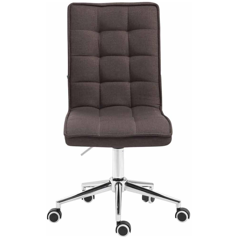 Sgabello da Lavoro Peking V2 in Tessuto | Sgabello Ufficio Imbottito | Sedia Studio da Scrivania Regolabile e con Ruote Grigio Scuro - Foto 2