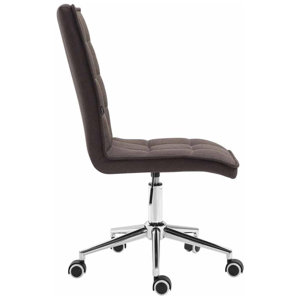 Sgabello da Lavoro Peking V2 in Tessuto | Sgabello Ufficio Imbottito | Sedia Studio da Scrivania Regolabile e con Ruote Grigio Scuro - Foto 3