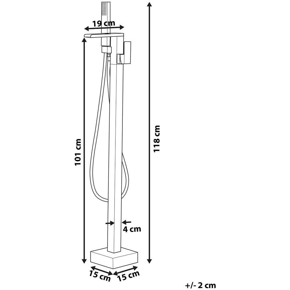 Miscelatore Vasca Freestanding Argento Boyoma - Foto 2
