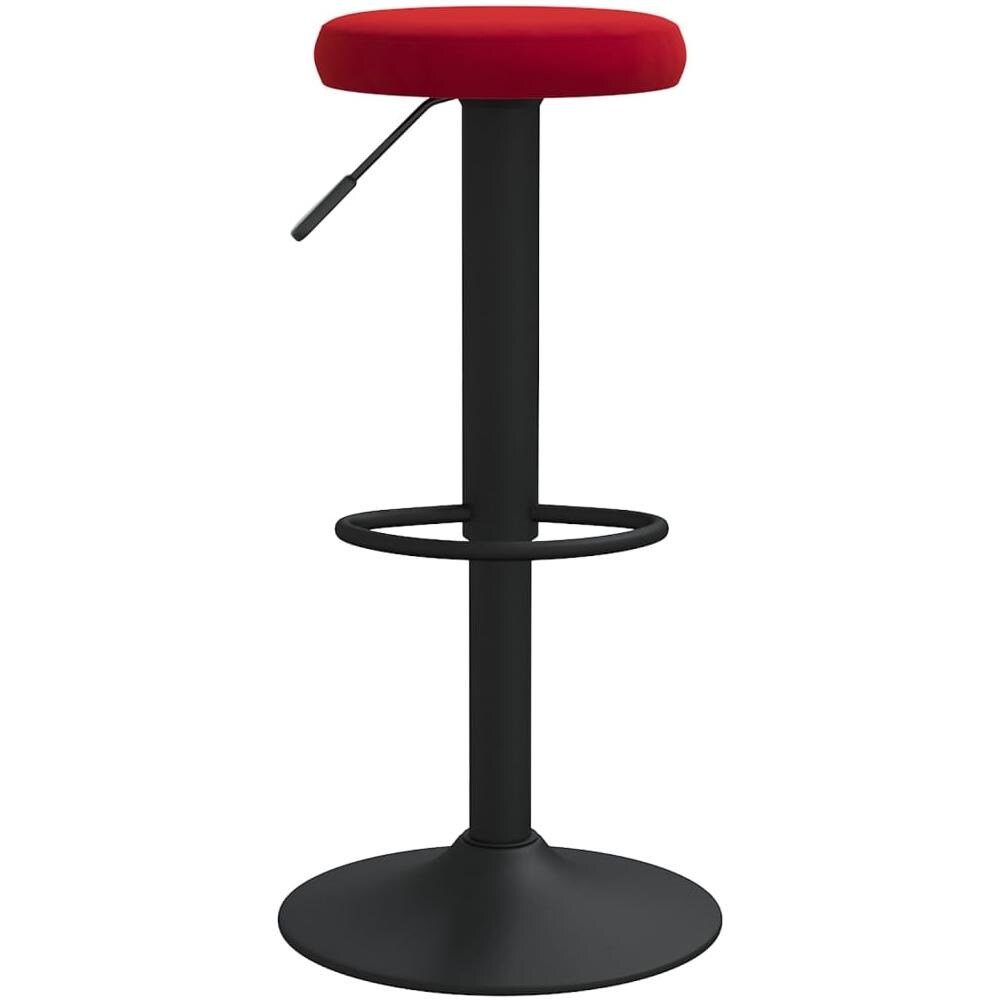 Sgabelli Da Bar 2 Pz Rosso Vino In Velluto - Foto 2