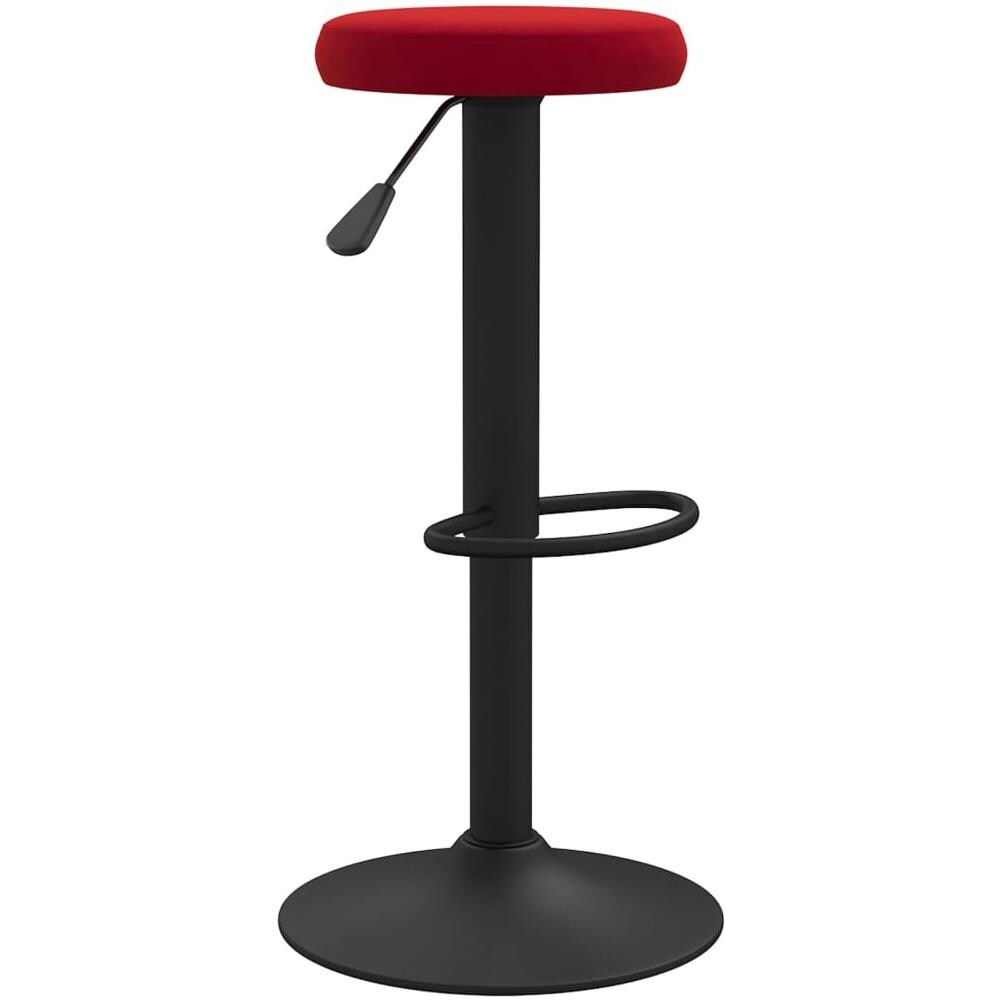 Sgabelli Da Bar 2 Pz Rosso Vino In Velluto - Foto 3