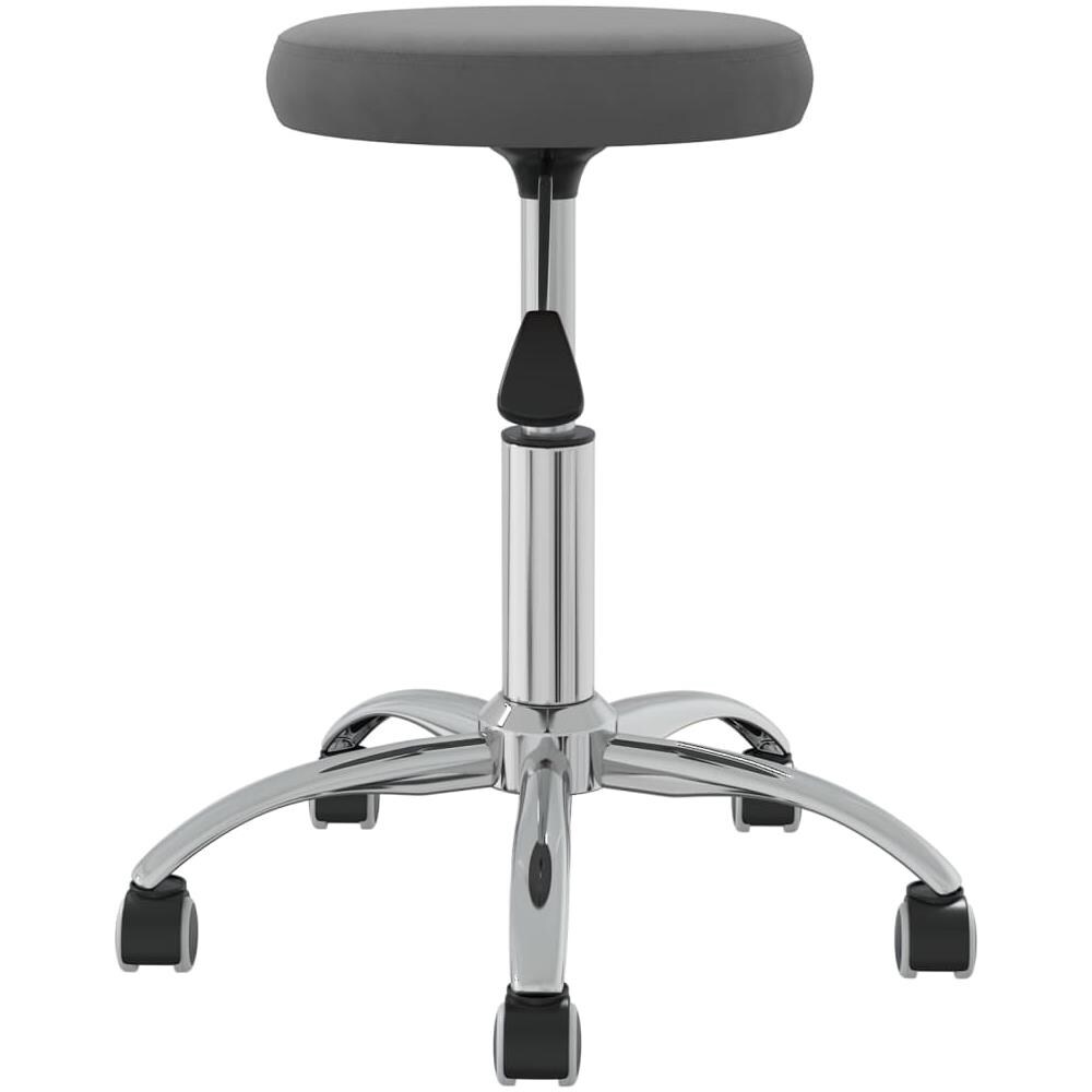 Sedia Da Pranzo Grigio Scuro In Velluto - Foto 2