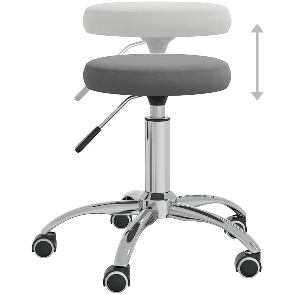 Sedia Da Pranzo Grigio Scuro In Velluto - Foto 3