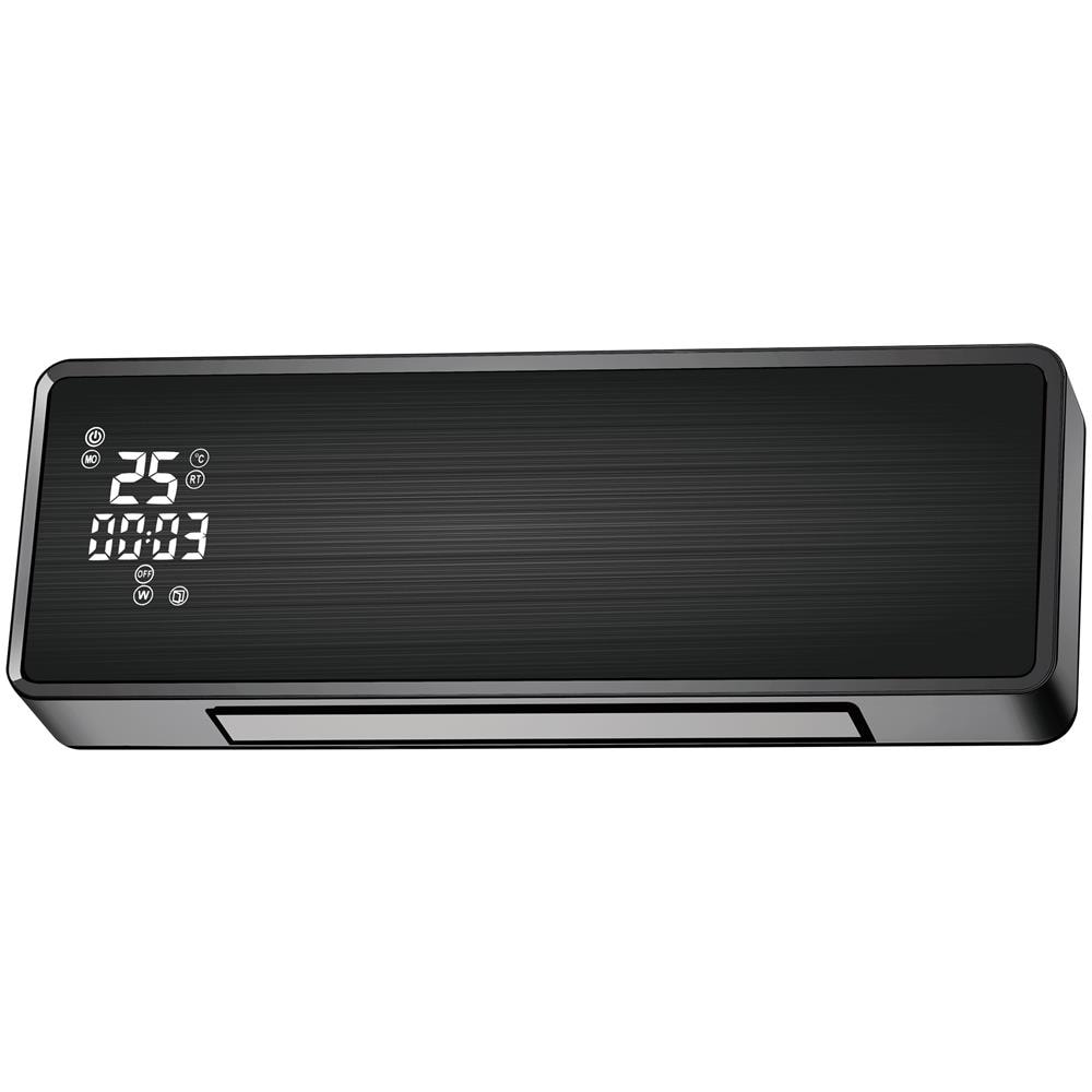 Riscaldatore Split Da Parete In Ceramica 2000 W Con Frontale In Vetro Nero Con Controllo Wifi E Timer - Foto 1