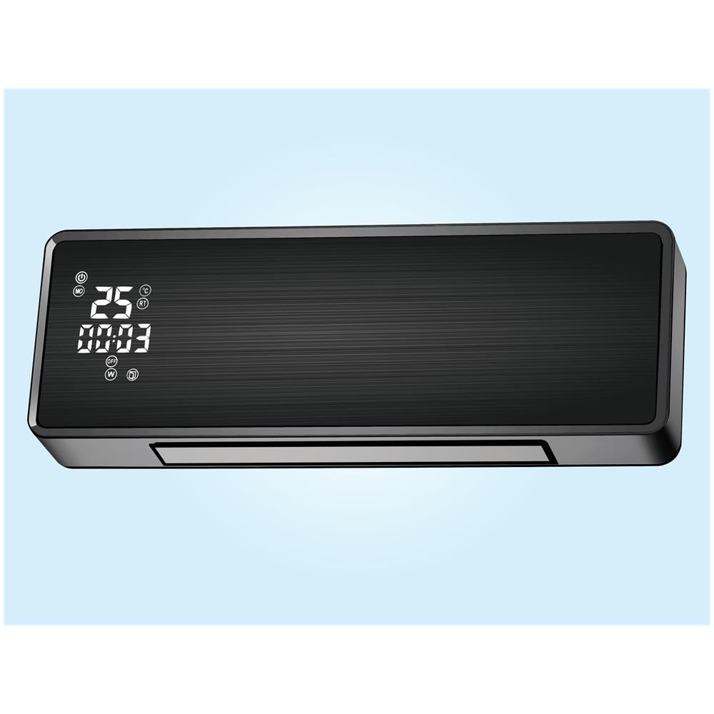 Riscaldatore Split Da Parete In Ceramica 2000 W Con Frontale In Vetro Nero Con Controllo Wifi E Timer - Foto 7