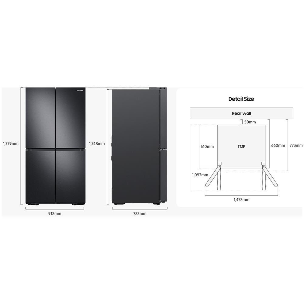 Frigorifero 4 Porte RF59C70TES9 Classe E Capacità 649 l Colore Metal Inox - Foto 8