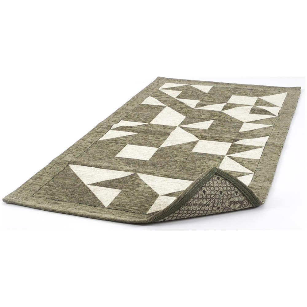 Tappeto Passatoia Cucina Salotto Antimacchia Retro Antiscivolo Origami Vari Colori 55x140 Fango - Foto 1