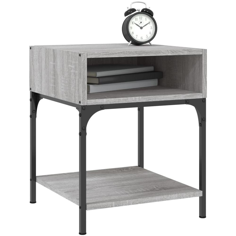 Comodini 2 Pz Grigio Sonoma 40x41x50 Cm In Legno Multistrato - Foto 3