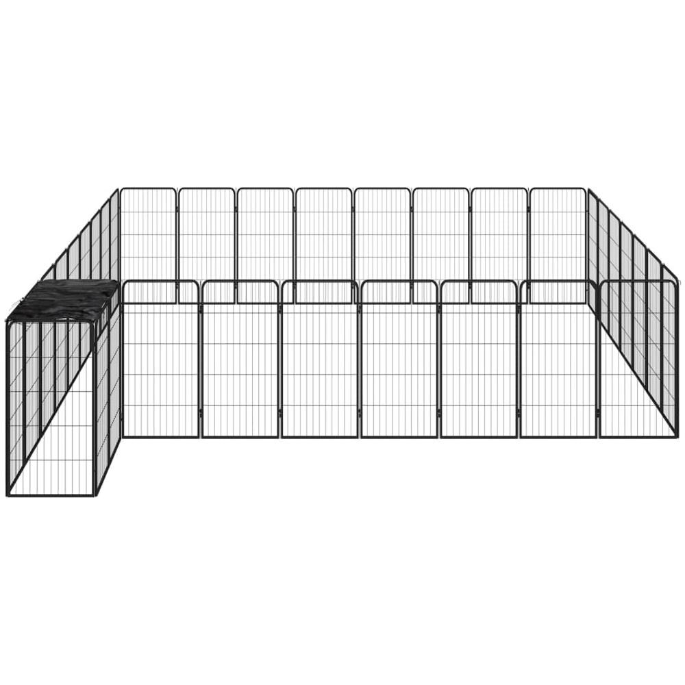 Box Cani 34 Pannelli Nero 50x100 Cm Acciaio Verniciato Polvere - Foto 3