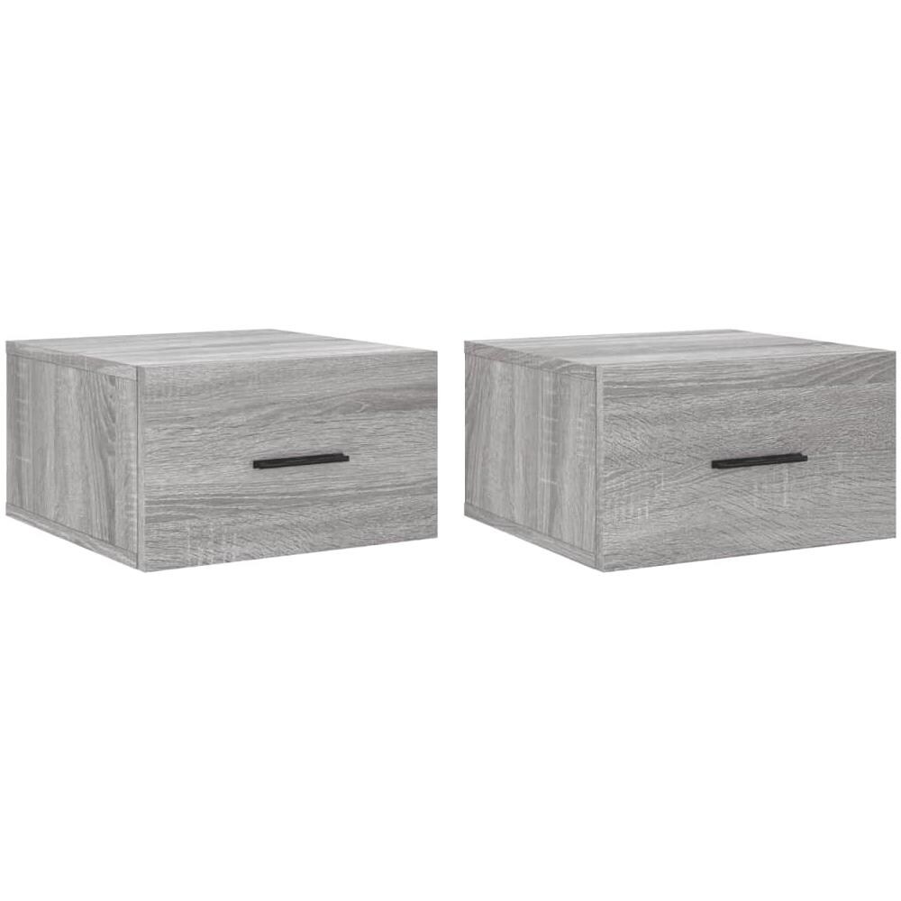 Comodini A Muro 2 Pz Grigio Sonoma 35x35x20 Cm - Foto 2