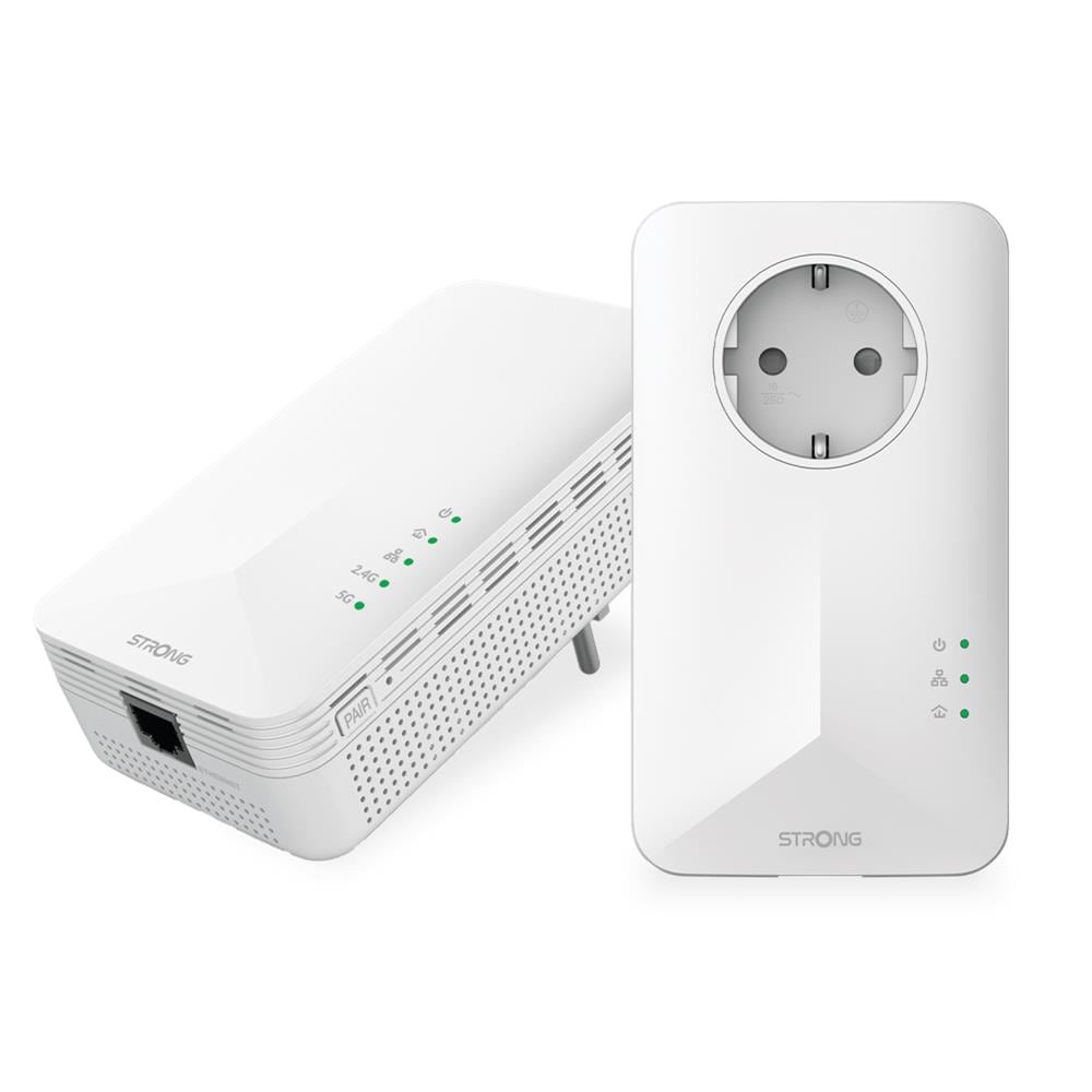 Kit Powerline Wi-Fi 1000 UE V2 1x Adattatore Powerline Wi-Fi 1000 + 1x Adattatore Powerline 1000 Bianco 2 pz - Foto 1