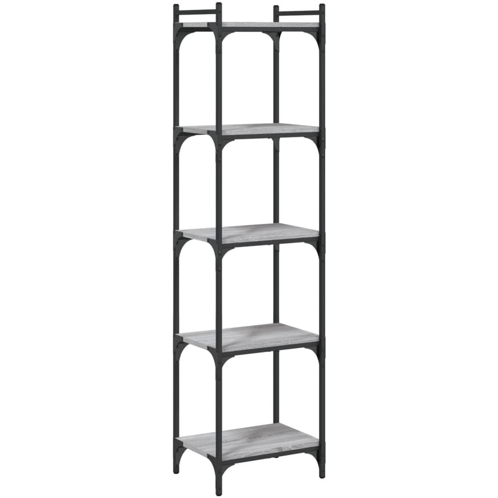 Libreria 5 Ripiani Grigio Sonoma 40x30x154cm Legno Multistrato - Foto 2