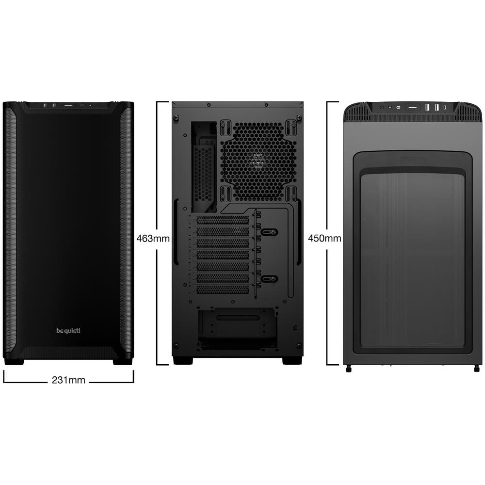 Case PURE BASE 501 Midi Tower ATX / micro ATX / Mini-ITX 2 Porte USB 3.2 Colore Nero (Finestrato) - Foto 2
