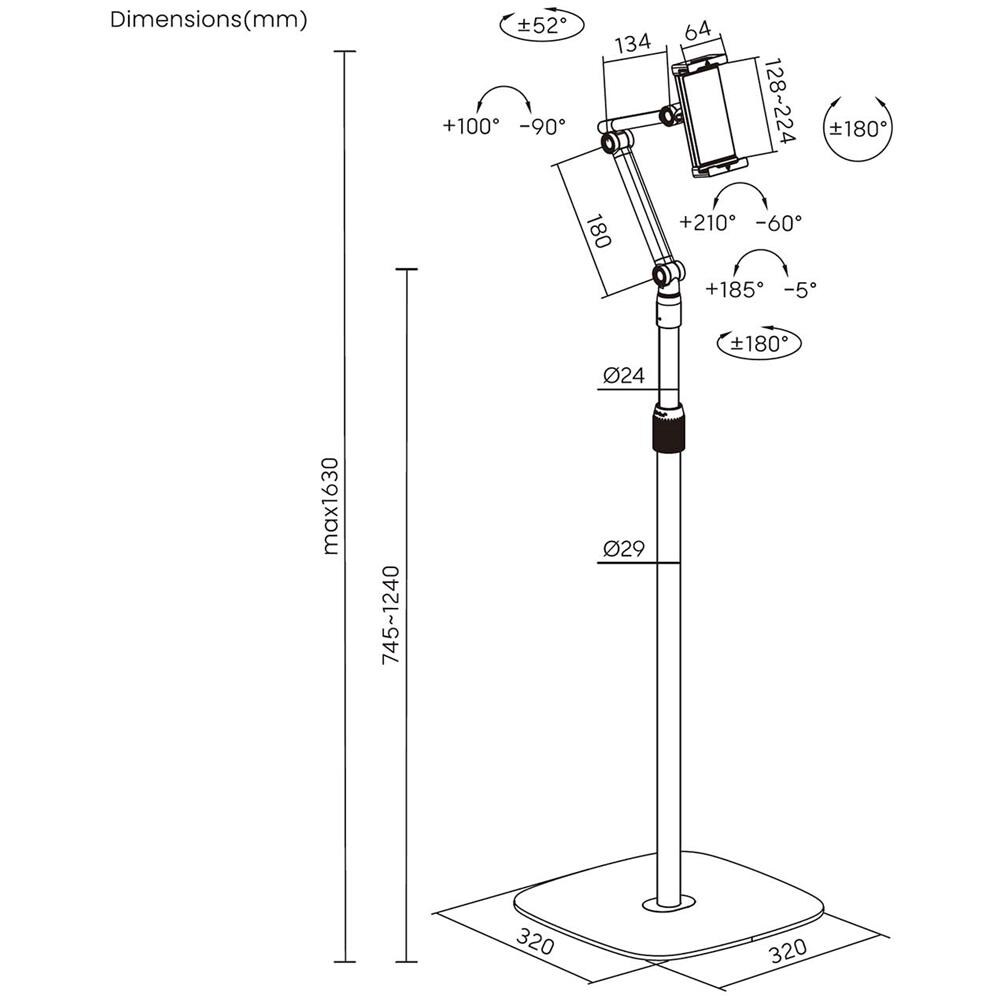 MSF3P-301 supporto per personal communication Supporto passivo Telefono cellulare /smartphone, Tablet /UMPC Nero - Foto 7