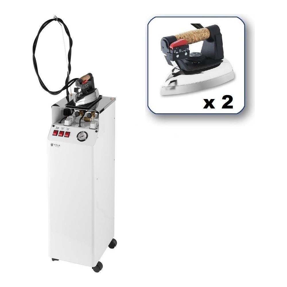 EOLO Generatore di Vapore AV01 FF RA V6 Sistema Stirante Professionale Ricarica Automatica 2 Ferri da Stiro Paravapore Stiro Verticale Caldaia in Rame Risparmio Energetico Anticalcare Garanzia 5 Anni - Foto 1
