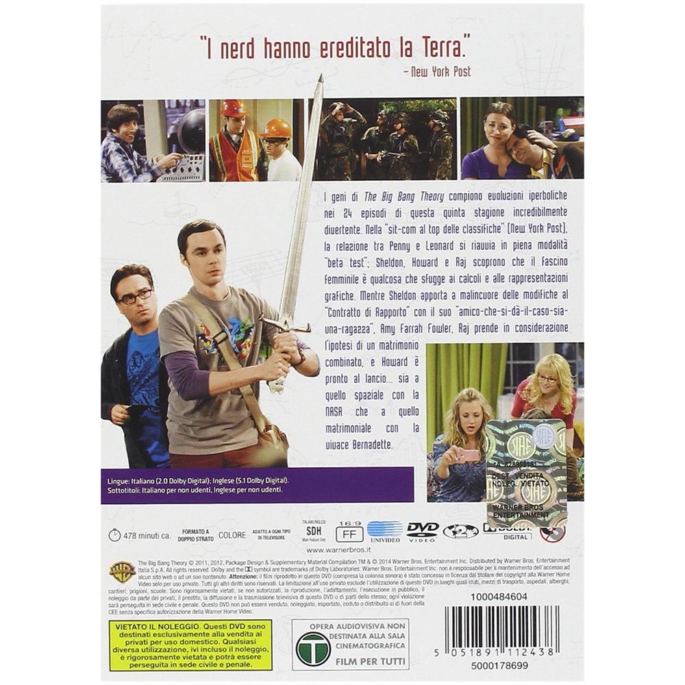 The Big Bang Theory - Stagione 05 (3 Dvd)  - Foto 2