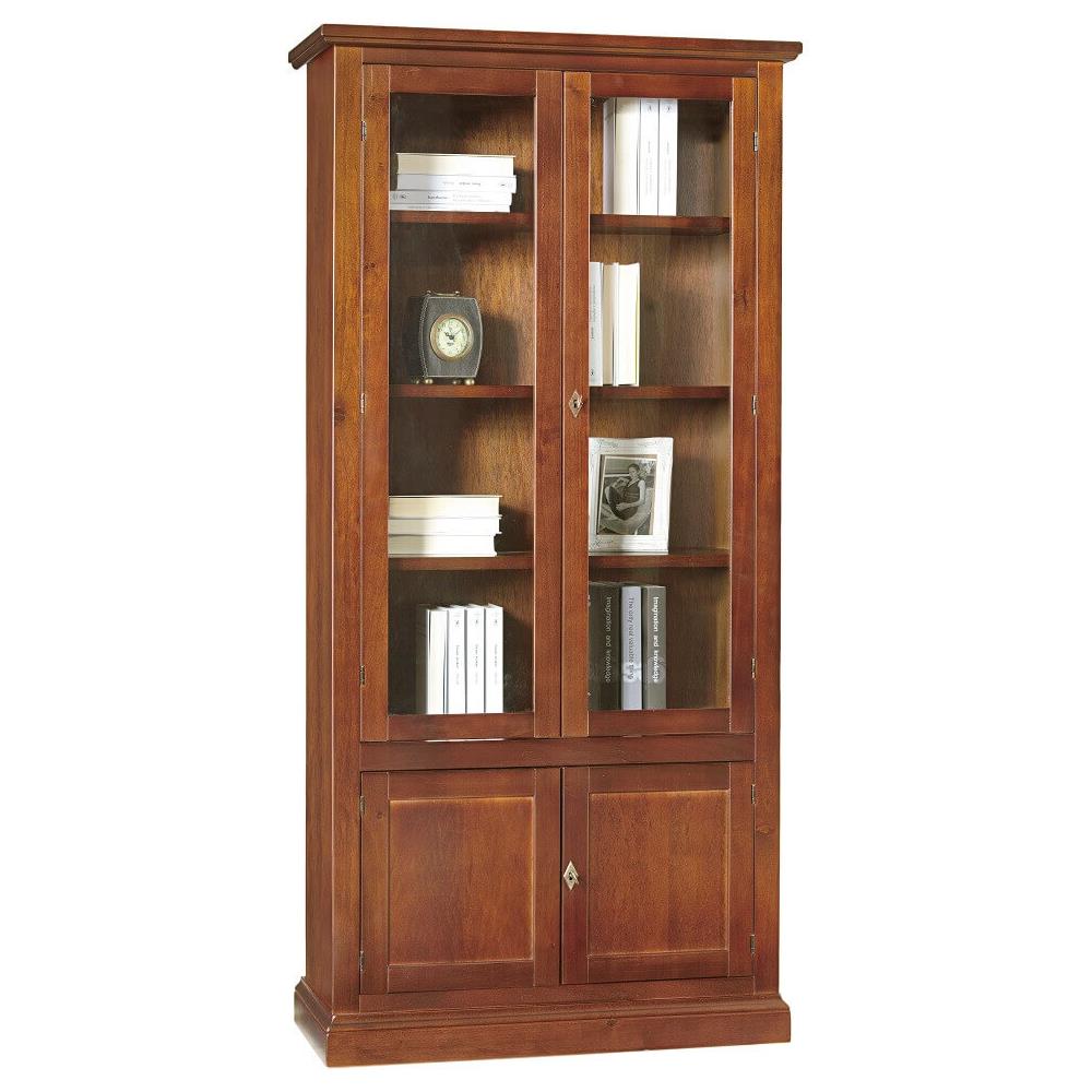 Juliet - Mobile Con Vetrina In Legno Massello Cm 90 X 41 X 186 H - Foto 1