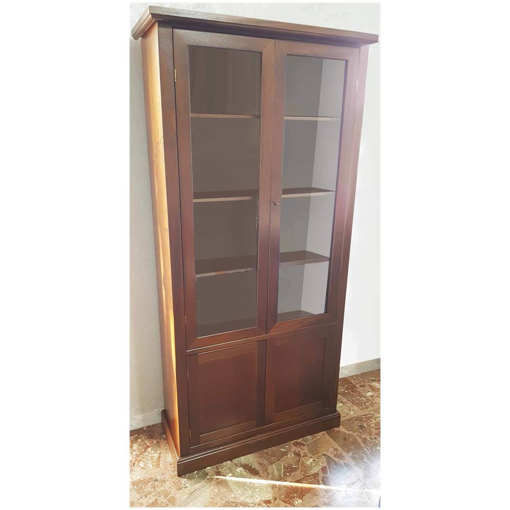 Juliet - Mobile Con Vetrina In Legno Massello Cm 90 X 41 X 186 H - Foto 2