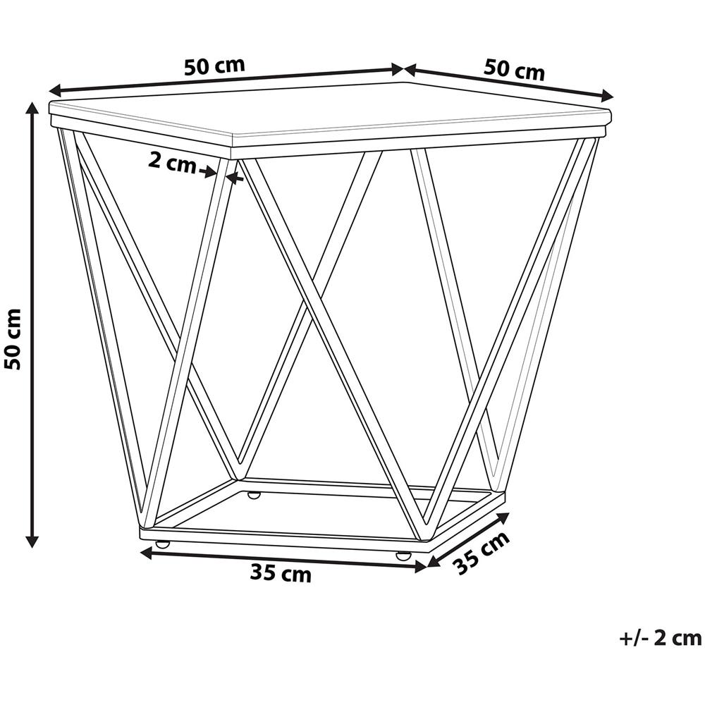 Tavolino Da Caffè Effetto Marmo E Nero Malibu - Foto 2