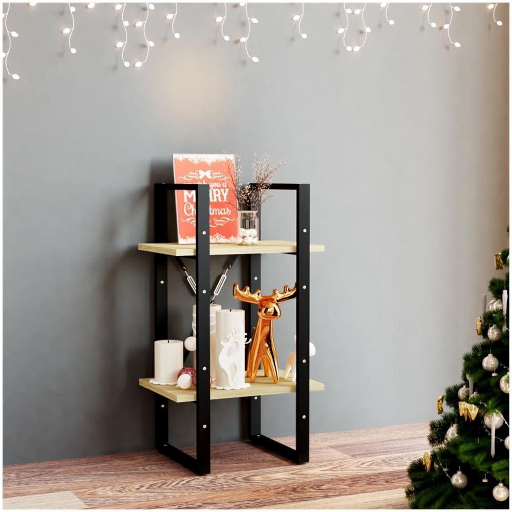 Libreria a 2 Ripiani 40x30x70 cm in Legno Massello di Pino - Foto 1