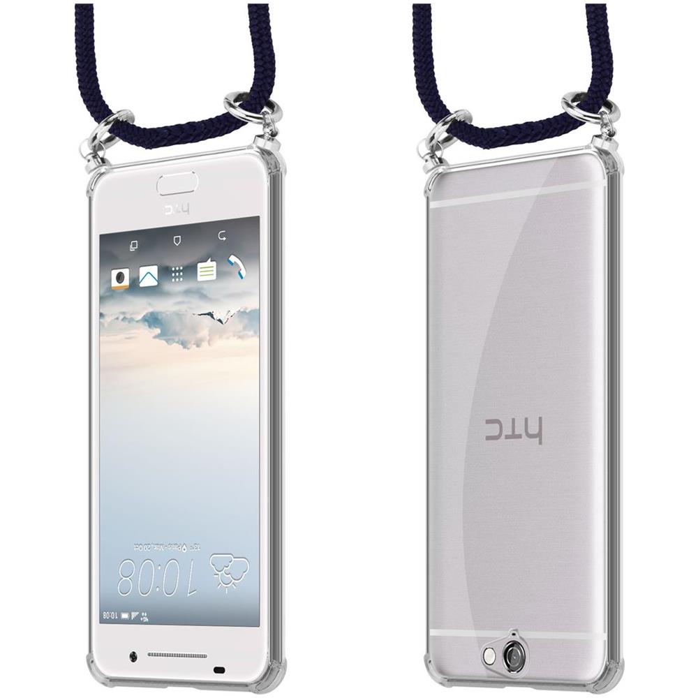 Catena Di Telefoni Cellulari Compatibile Con Htc One A9 In Blu Notte - Coperchio Protettivo In Silicone Con Anelli D'argento, Cinturino In Corda E Custodia Staccabile - Foto 8