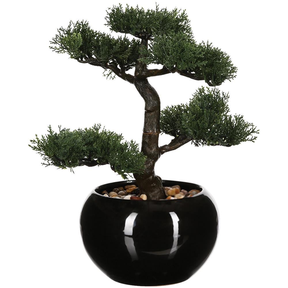 Pianta Bonsai Artificiale Con Vaso Verde - Foto 1