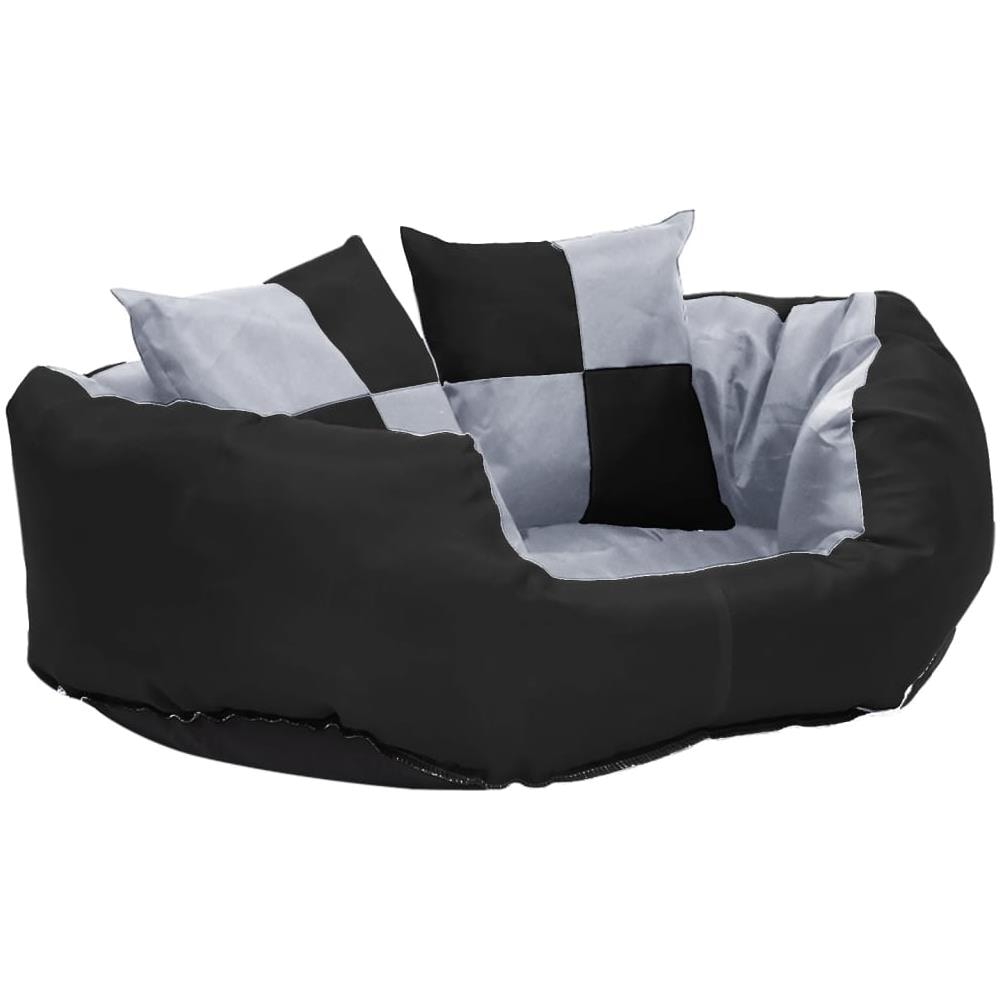 Cuscino Per Cani Reversibile E Lavabile Grigio Nero 65x50x20 Cm - Foto 1