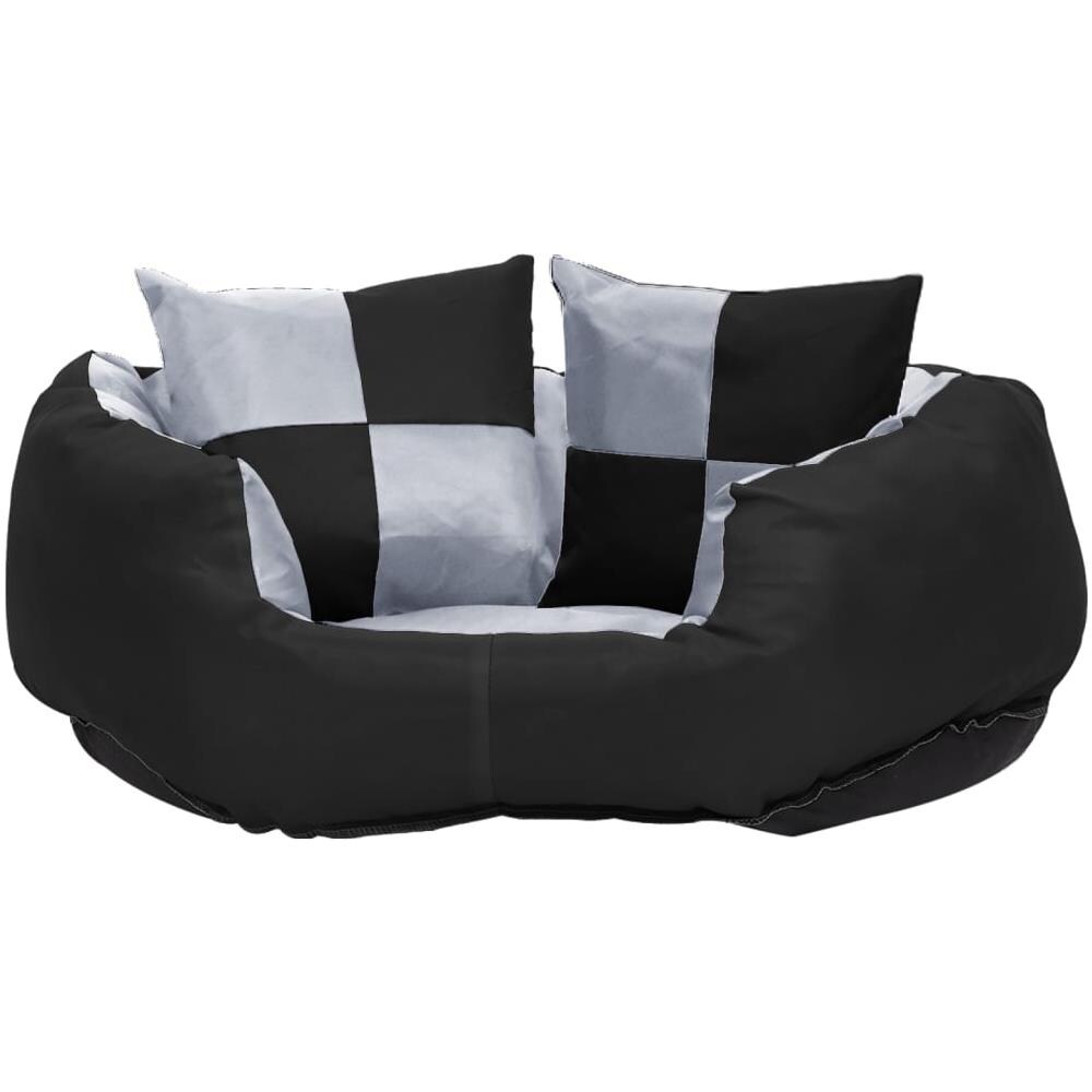 Cuscino Per Cani Reversibile E Lavabile Grigio Nero 65x50x20 Cm - Foto 2