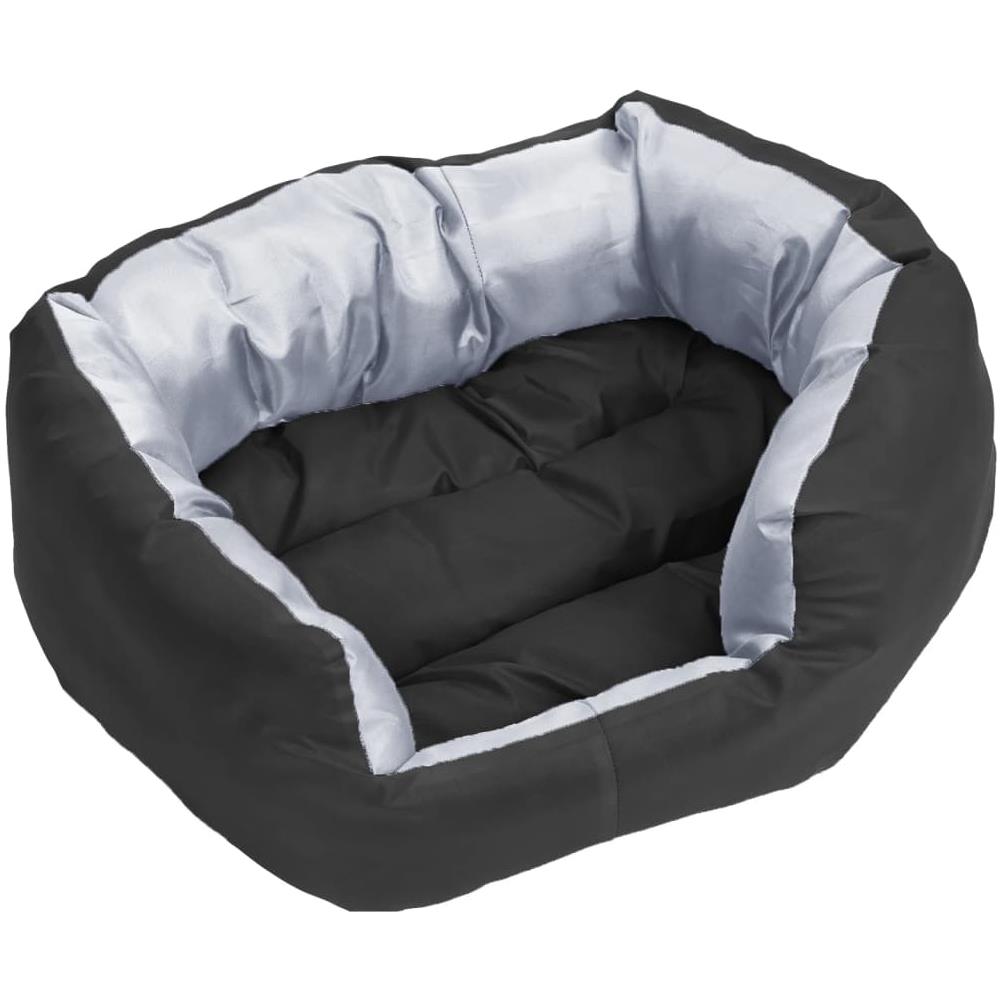 Cuscino Per Cani Reversibile E Lavabile Grigio Nero 65x50x20 Cm - Foto 7