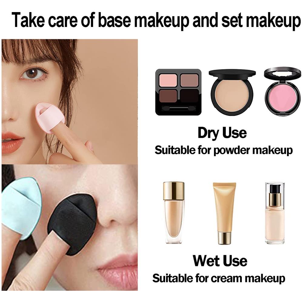 Spugne Per Trucco Finger Puff, Confezione Da 10 Pink - Foto 2