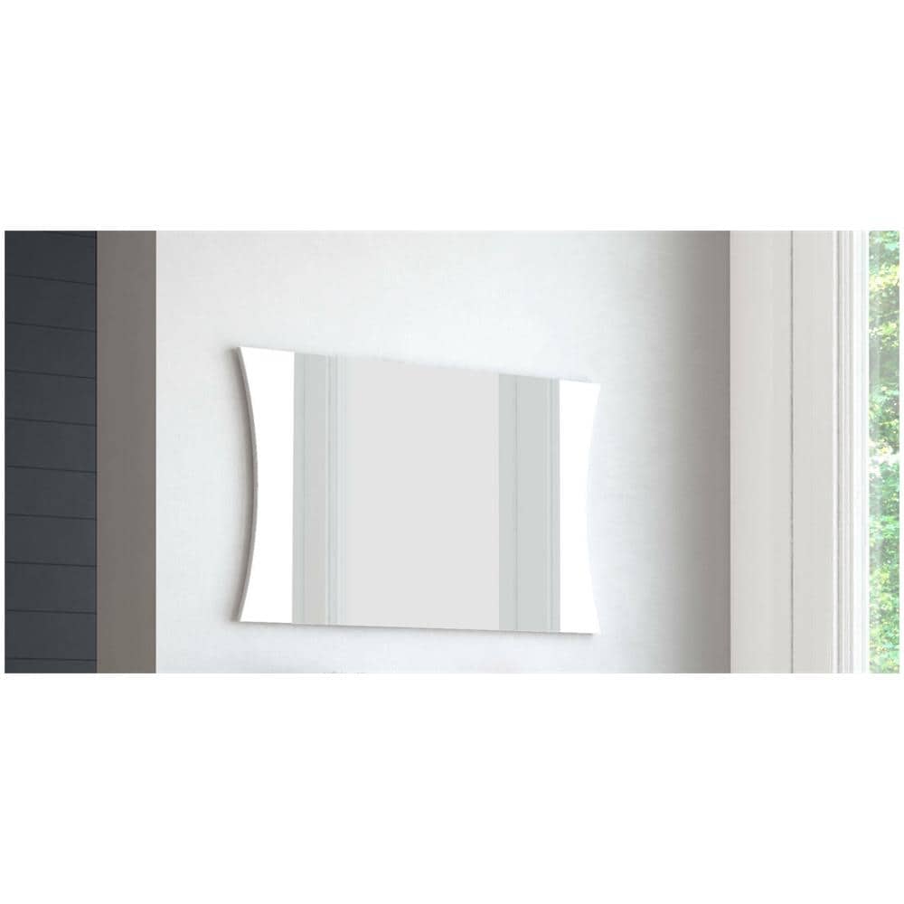 Specchio Diego, Specchio Da Bagno, 100% Made In Italy, Cm 110x2h60, Bianco Lucido - Foto 1