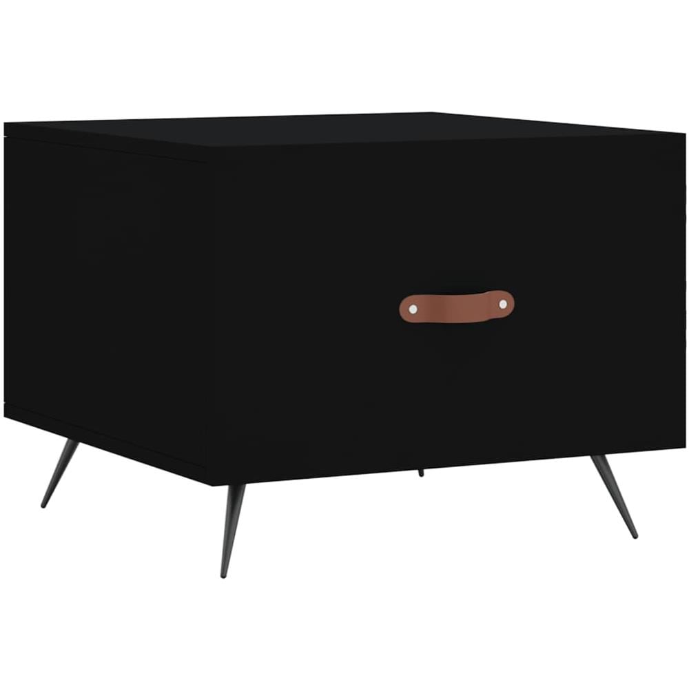 Tavolino Da Salotto Nero 50x50x40 Cm In Legno Multistrato - Foto 2