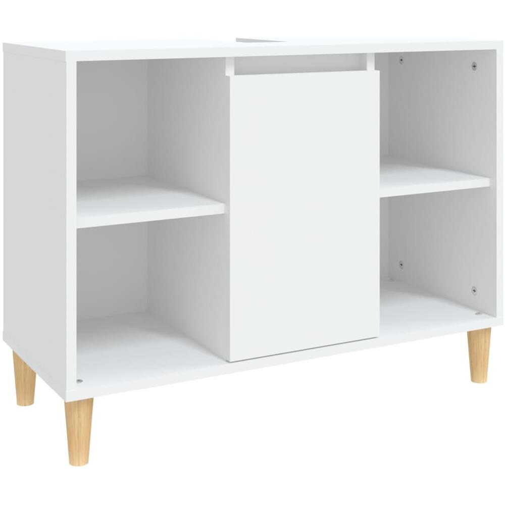 Mobile Lavabo Bianco 80x33x60 Cm In Legno Multistrato - Foto 2