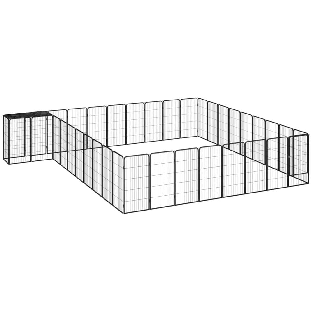 Box Cani 38 Pannelli Nero 50x100 Cm Acciaio Verniciato Polvere - Foto 1