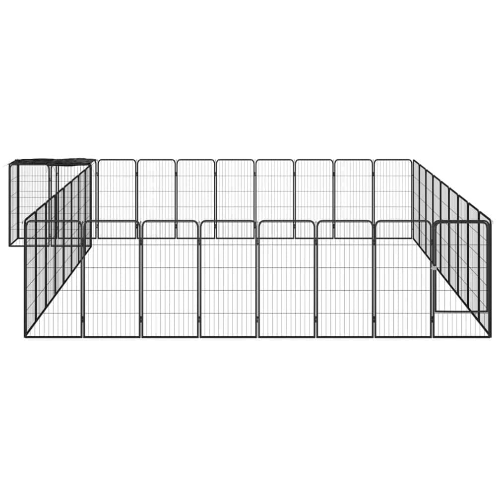 Box Cani 38 Pannelli Nero 50x100 Cm Acciaio Verniciato Polvere - Foto 2