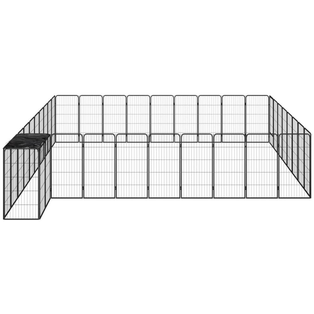 Box Cani 38 Pannelli Nero 50x100 Cm Acciaio Verniciato Polvere - Foto 3