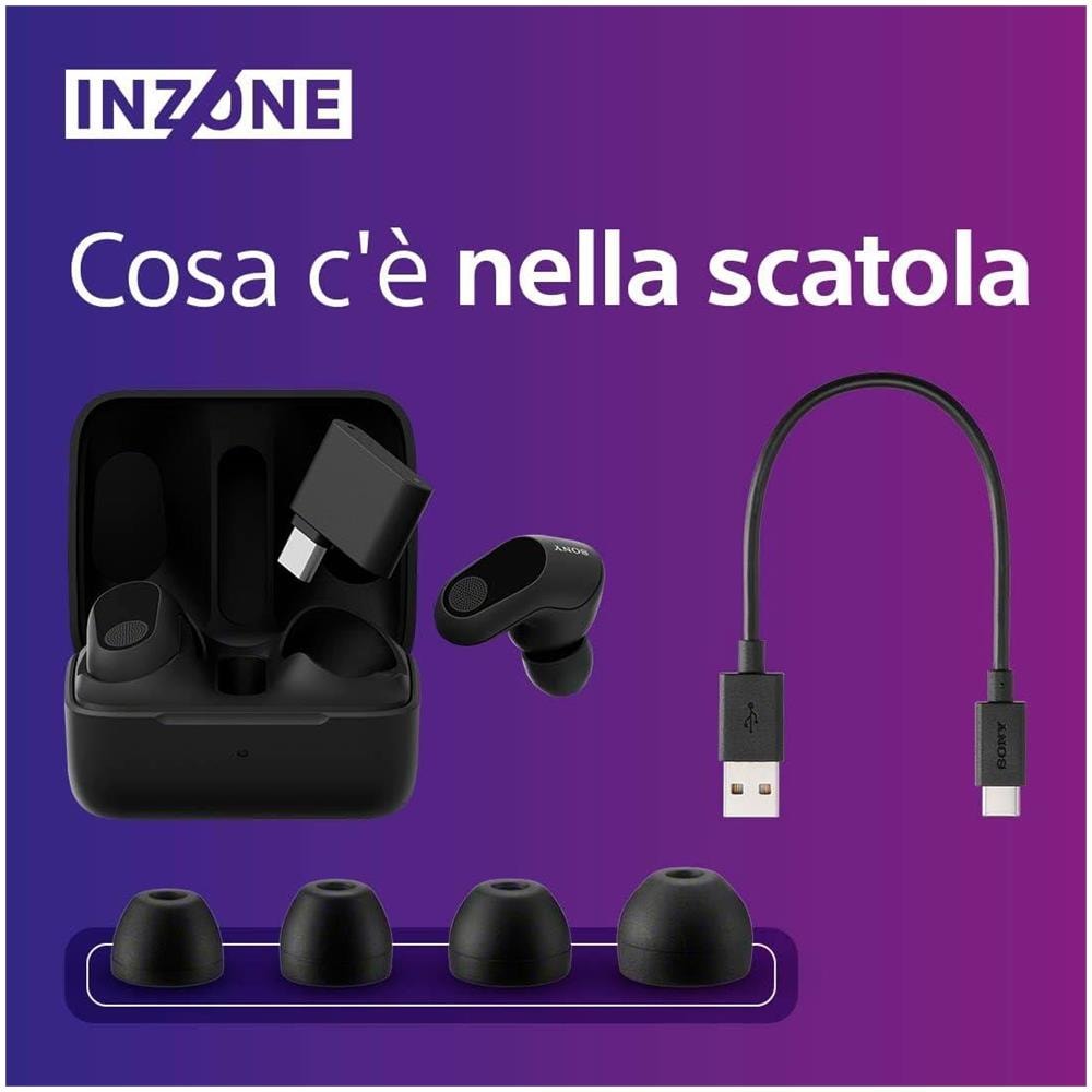 Auricolari Buds per Gaming True Wireless 2.4 GHz con Noise Cancelling Colore Nero - Foto 9