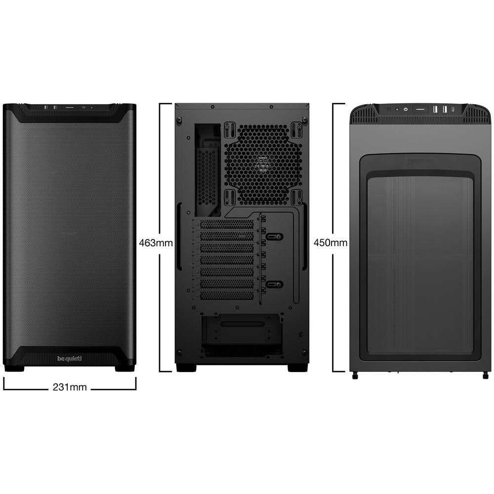 Case PURE BASE 501 Midi Tower ATX / micro ATX / Mini-ITX 2 Porte USB 3.2 Colore Nero (Finestrato) - Foto 2