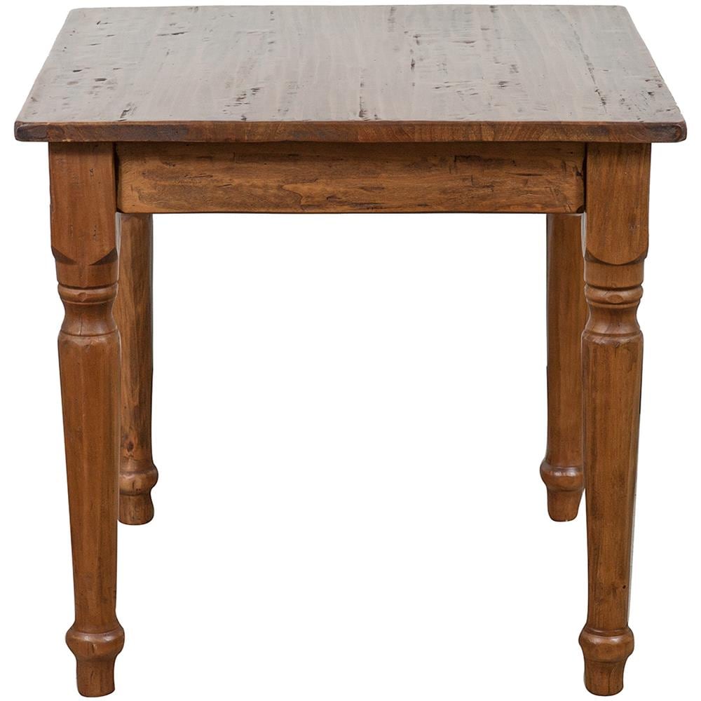 Tavolo Country In Legno Massello Di Tiglio Finitura Noce 70x70x78 Cm - Foto 1