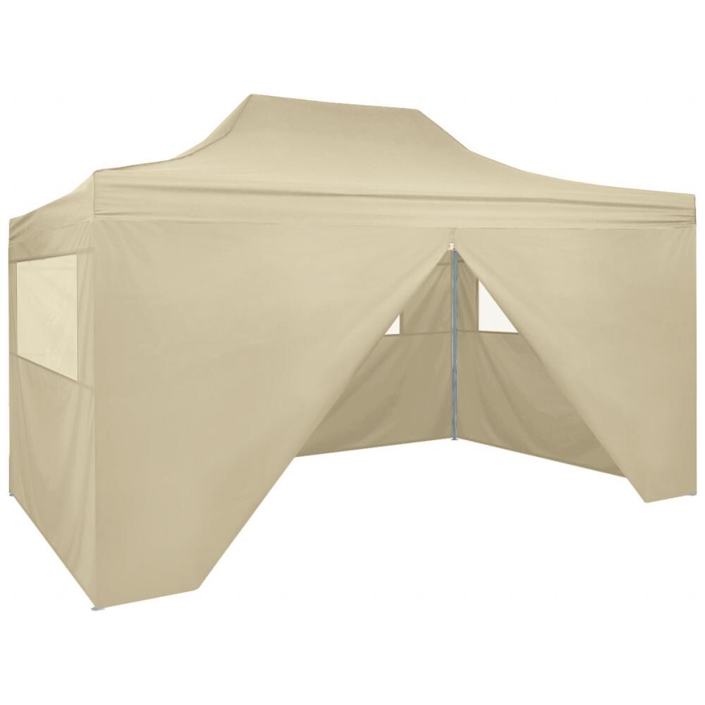 vidaXL Gazebo ad Apertura Automatica 3x4,5 m Bianco Panna