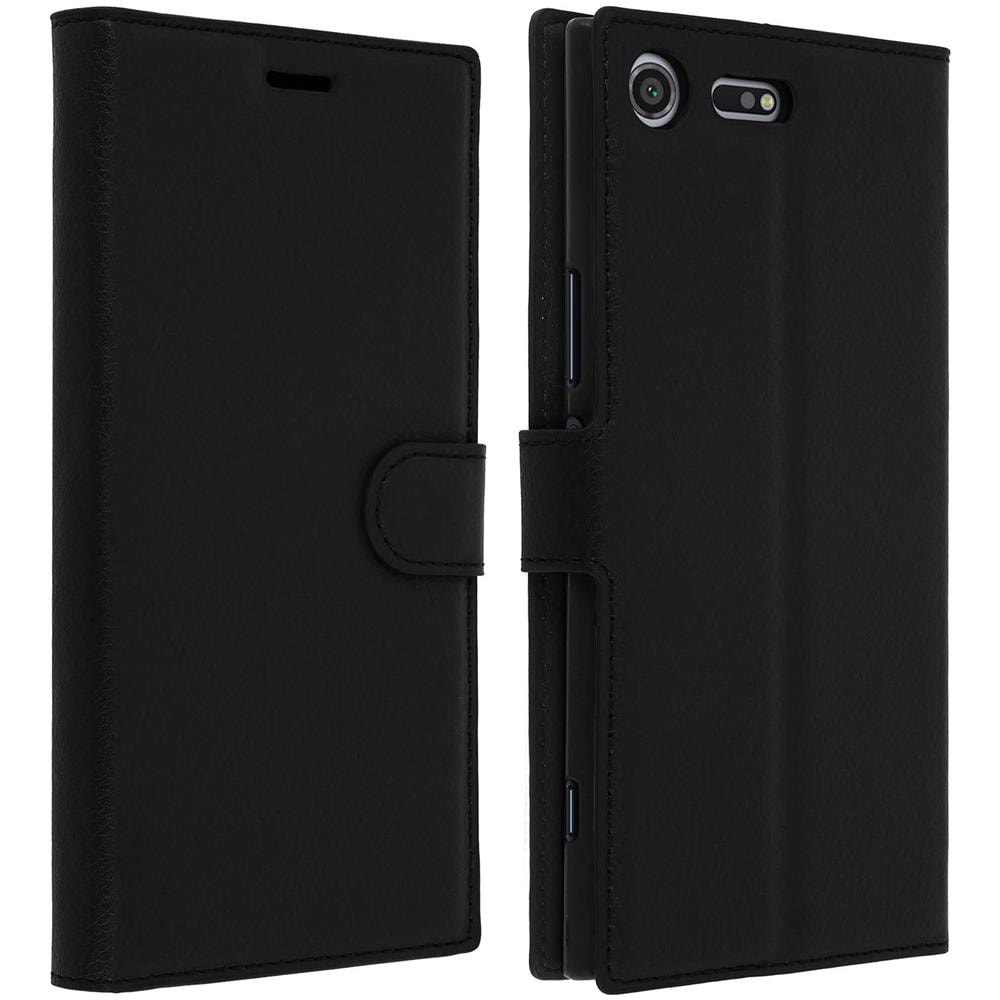 Custodia Portafoglio Con Funzione Supporto Per Sony Xperia Xz Premium - Nera - Foto 1