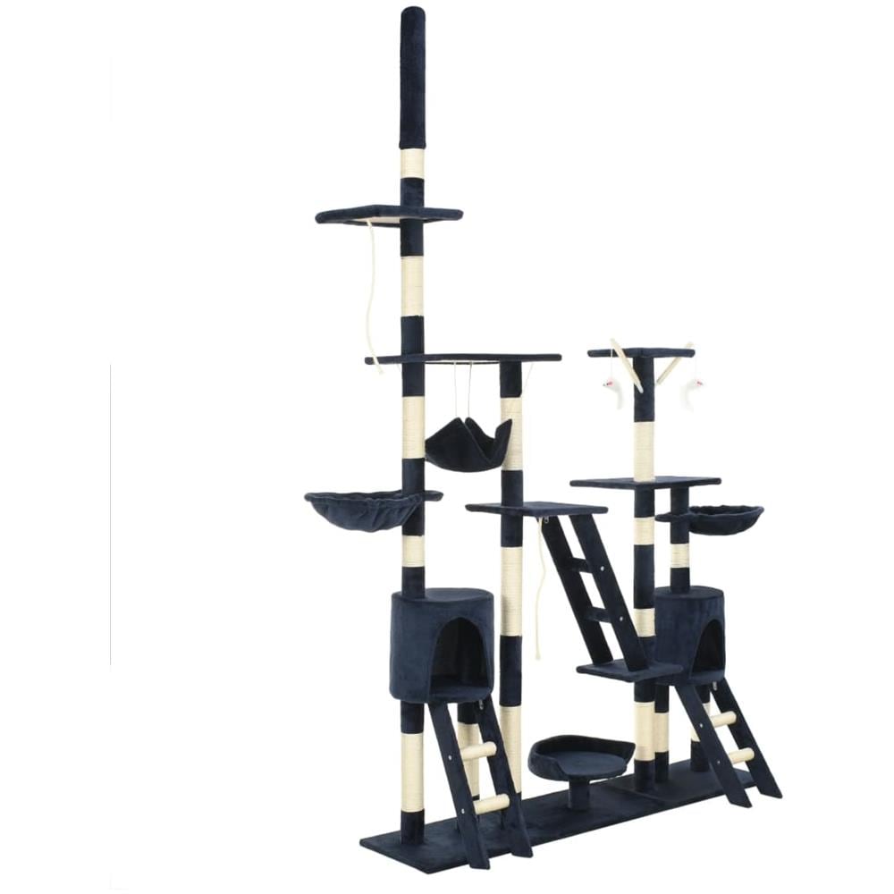 Albero Per Gatti Con Tiragraffi In Sisal 230-250 Cm Blu - Foto 2