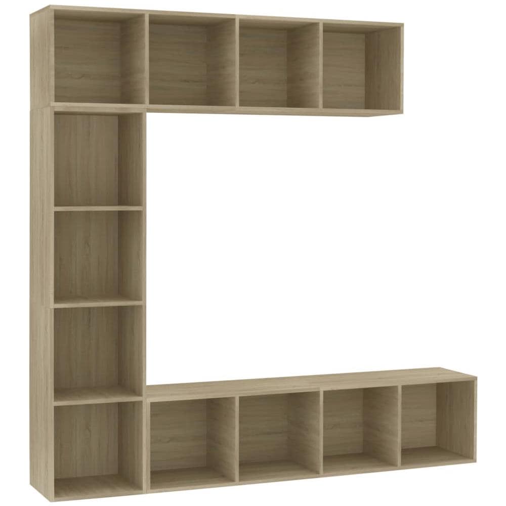 Set Mobili Libreria /Porta TV 3 pz Rovere Sonoma 180x30x180 cm - Foto 2
