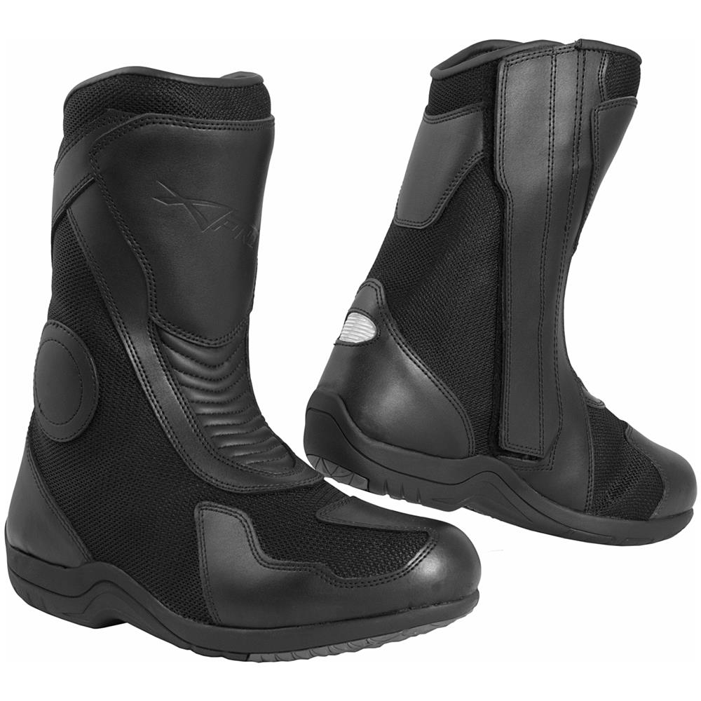 Stivali Omologati Ce Moto Impermeabili Traspiranti Protezione Strada Sport Nero 45 - Foto 2