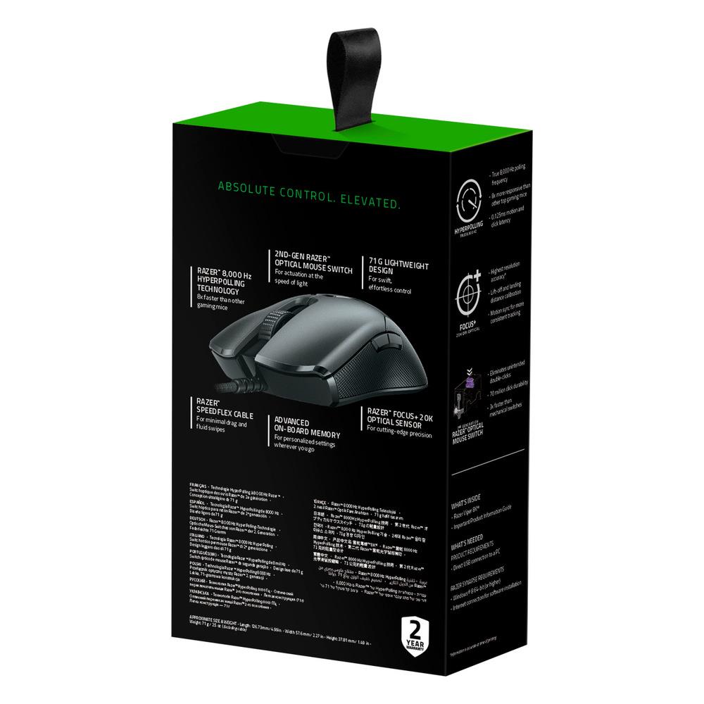 Mouse Viper 8K Ottico 8 Tasti 20000 DPI Colore Nero - Foto 6