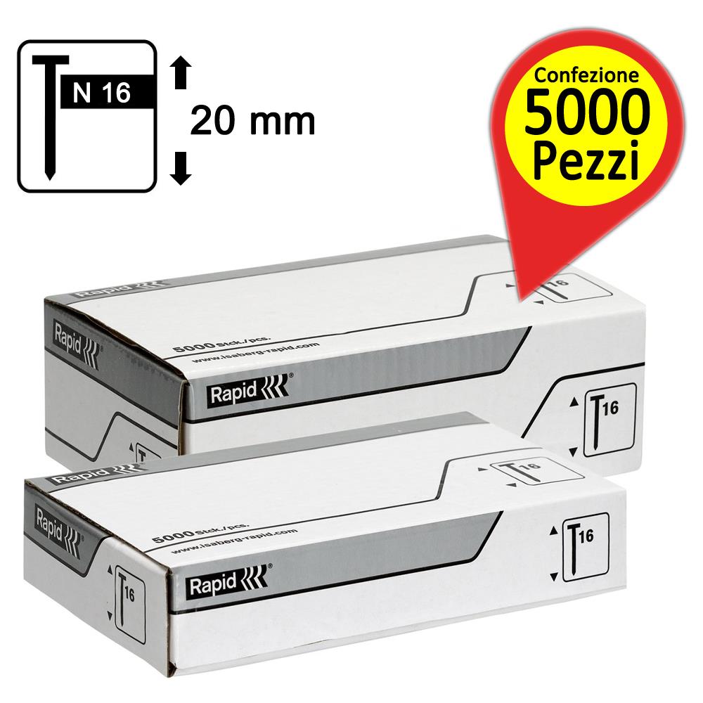 Chiodi Rapid N 16 Ga Mm 20 Confezione 500 Pezzi - Foto 1