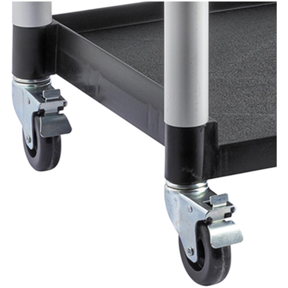 Scaffale Carrello Portautensili 3 Ripiani Officina Multiuso Ruote Portaoggetti - Foto 2