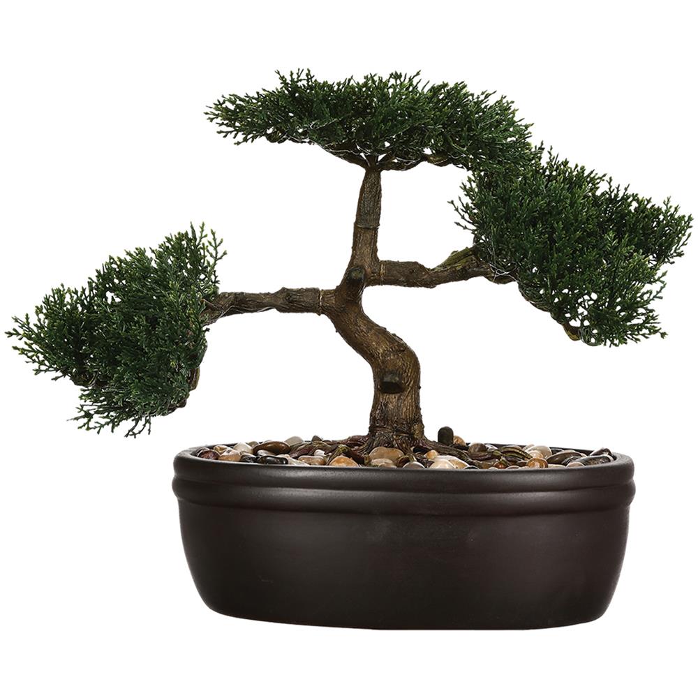 Pianta Bonsai Artificiale Con Vaso Verde - Foto 1