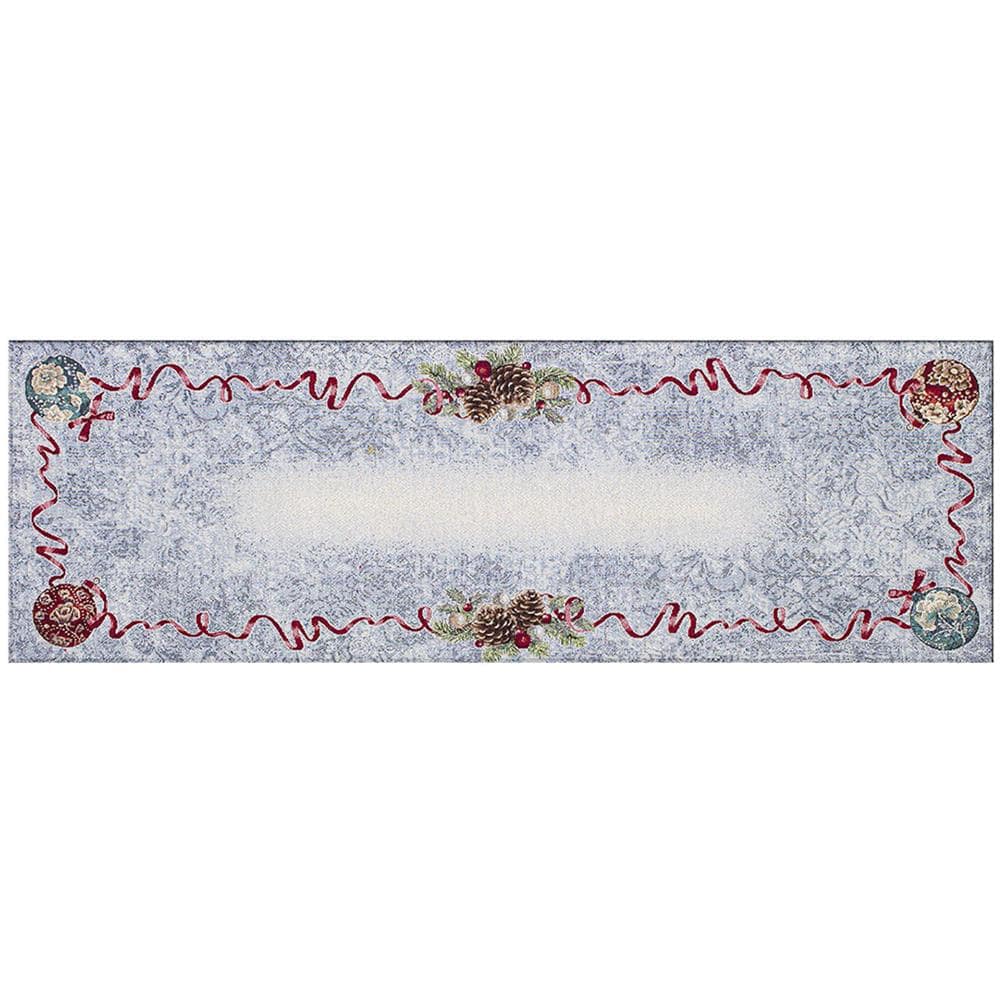 Tovaglia Natale Centrino Runner Tavolo Centrotavola Natalizio Gobelin Pigne Decori 45x140 Pigne Decori - Foto 1